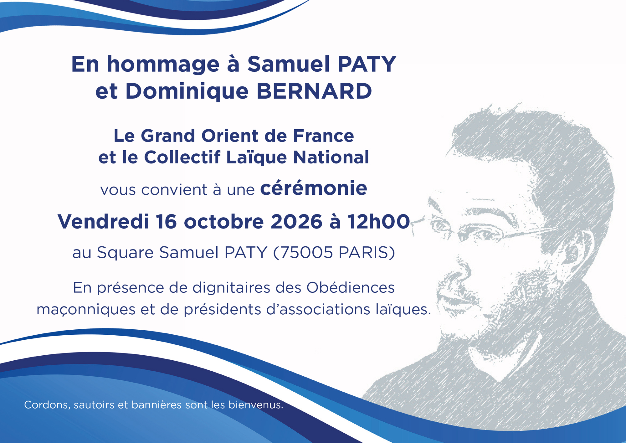 Cérémonie en hommage à Samuel PATY et Dominique BERNARD